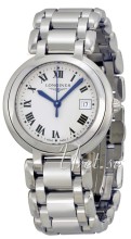 Longines PrimaLuna Silver Dial Steel Bracelet