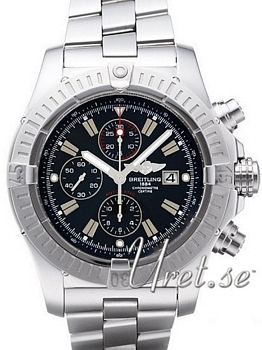 Breitling Super Avenger Black Dial Bracelet Index Markers Breitling Super Avenger Black Dial Bracelet Index Markers
