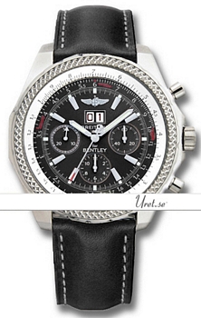 Breitling For Bentley 6.75 Black Dial Leather Strap