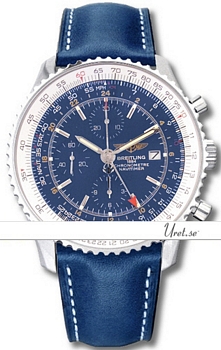 Breitling Navitimer World Blue Dial Leather