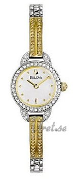 Bulova Crystals Ladies Two Tone White Dial Bulova Crystals Ladies Two Tone White Dial