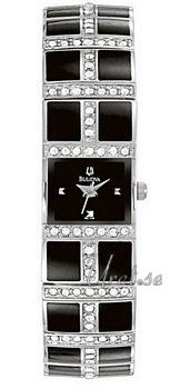Bulova Crystals Ladies Black Dial