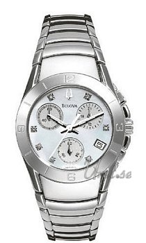 Bulova Marine Star Ladies Chronograph Diamond MOP Dial