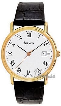 Bulova Straps Gold Tone White Dial