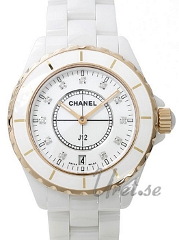 Chanel J12 Ceramic/Gold White Dial