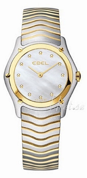 Ebel Classic Yellow Gold/Steel MOP, White Dial