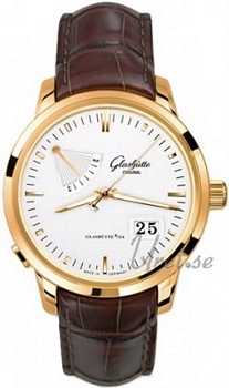 Glash�tte Original Senator Auf Und Ab Rose Gold Silver Dial