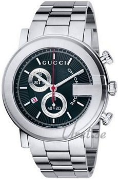 Gucci G Chrono Steel Black Dial