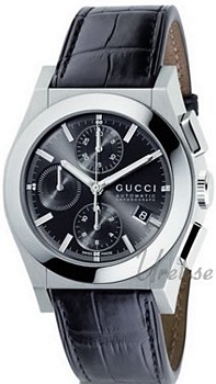 Gucci Pantheon Chronograph Steel Black Dial