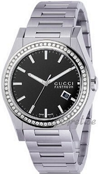Gucci Pantheon Steel Black Dial