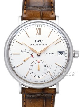 IWC Portofino Hand-Wound White Dial Croco Strap