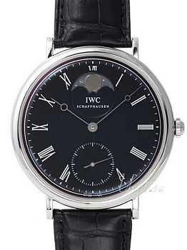 IWC Vintage Collection Portofino Black Dial Leather