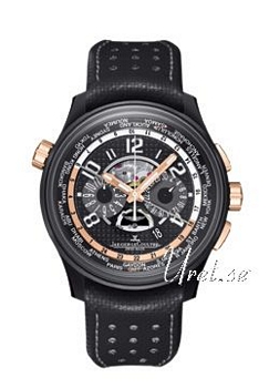 Jaeger LeCoultre Amvox Black Dial Leather Strap Jaeger LeCoultre Amvox Black Dial Leather Strap