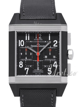 Jaeger LeCoultre Reverso Squadra Black Dial Composite Strap