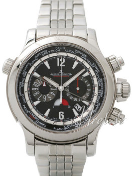 Jaeger LeCoultre Master Compressor Geographic Black Dial Steel Jaeger LeCoultre Master Compressor Geographic Black Dial Steel