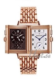 Jaeger LeCoultre Reverso Duoface � Silver/Black Dial Rose Gold �