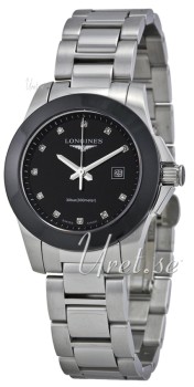 Longines Conquest Ladies Midsize Black Dial Bracelet Longines Conquest Ladies Midsize Black Dial Bracelet