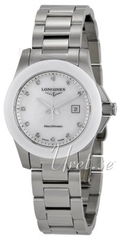 Longines Conquest Ladies Midsize MOP Dial Bracelet