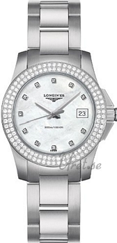 Longines Conquest MOP, White Dial Steel Bracelet Longines Conquest MOP, White Dial Steel Bracelet