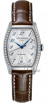 Longines Evidenza Silver Dial Croco Strap Brown Longines Evidenza Silver Dial Croco Strap Brown