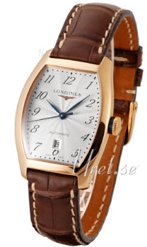 Longines Evidenza Ladies White Dial Croco Strap