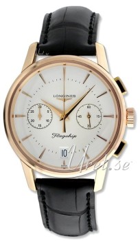 Longines Heritage Flagship Silver Dial Leather Pink Gold Longines Heritage Flagship Silver Dial Leather Pink Gold