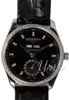 Longines Master Black Dial Croco Strap Black Longines Master Black Dial Croco Strap Black