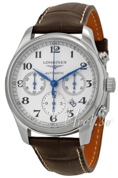 Longines Master Silver Dial Leather Large