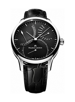 Maurice Lacroix Masterpiece Calendrier Retrograde Sort/Lær Ø43 m Maurice Lacroix Masterpiece Calendrier Retrograde Sort/Lær Ø43 m