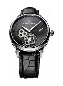 Maurice Lacroix Masterpiece Roue Carree Seconde Grå/Lær Ø43 mm Maurice Lacroix Masterpiece Roue Carree Seconde Grå/Lær Ø43 mm