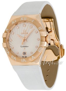 Omega Constellation 35 mm White Dial Leather Strap Omega Constellation 35 mm White Dial Leather Strap