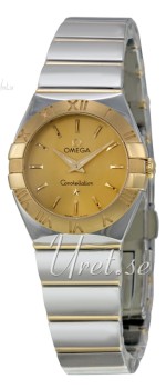 Omega Constellation Polished 24 mm Yellow Gold Steel Champagne D