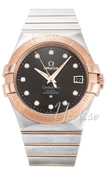Omega Constellation Rose Gold Steel Brown Dial Bracelet