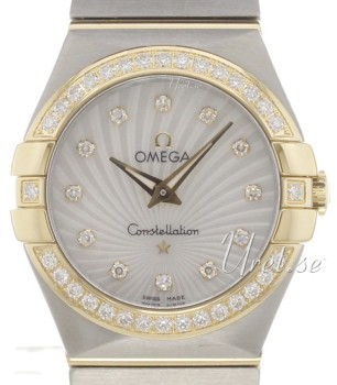 Omega Constellation Brushed 27 mm Yellow Gold Steel MOP Dial Omega Constellation Brushed 27 mm Yellow Gold Steel MOP Dial