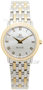 Omega De Ville Ladies Rose Gold/Steel MOP, White Dial Omega De Ville Ladies Rose Gold/Steel MOP, White Dial