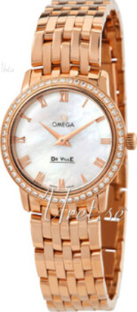 Omega De Ville Ladies Rose Gold MOP, White Dial Omega De Ville Ladies Rose Gold MOP, White Dial