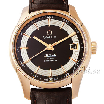 Omega De Ville Hour Vision Brown Dial Rose Gold Leather Omega De Ville Hour Vision Brown Dial Rose Gold Leather