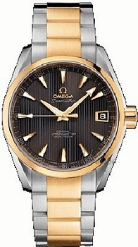 Omega Seamaster Aqua Terra Yellow Gold/Steel Grey Dial