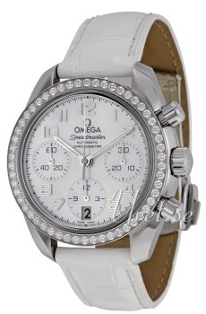Omega Speedmaster Ladies MOP Dial Leather Diamond Omega Speedmaster Ladies MOP Dial Leather Diamond