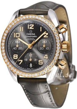 Omega Speedmaster Ladies Grey Dial Leather Diamond