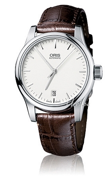 Oris Culture Classic Date Sølv/Lær Ø37 mm Oris Culture Classic Date Sølv/Lær Ø37 mm