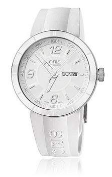 Oris Motor Sport TT1 Day Date Hvit/Gummi �43 mm