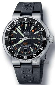 Oris Diving GMT Black Dial Rubber Strap Black Dial