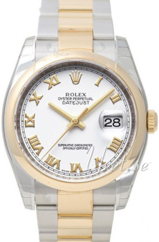 Rolex Datejust White Dial Yellow Gold / Steel Oyster Bracelet
