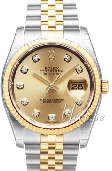Rolex Datejust Gold Dial Jubilee Bracelet Diamond