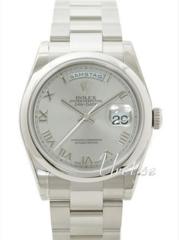 Rolex Day-Date White Dial White Gold Oyster Bracelet