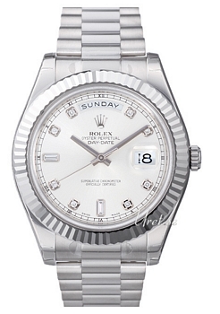Rolex Day-Date II White Gold White Dial
