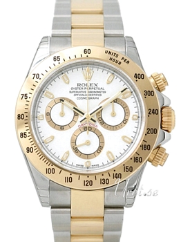 Rolex Daytona White Dial Yellow Gold/Steel Oysterlock Bracelet