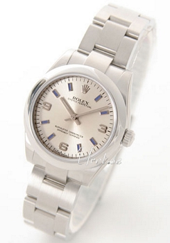 Rolex Perpetual Silver Dial Oyster Bracelet Midsize