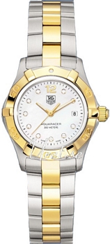 TAG Heuer Aquaracer White MOP Dial Two Tone Ladies Diamond